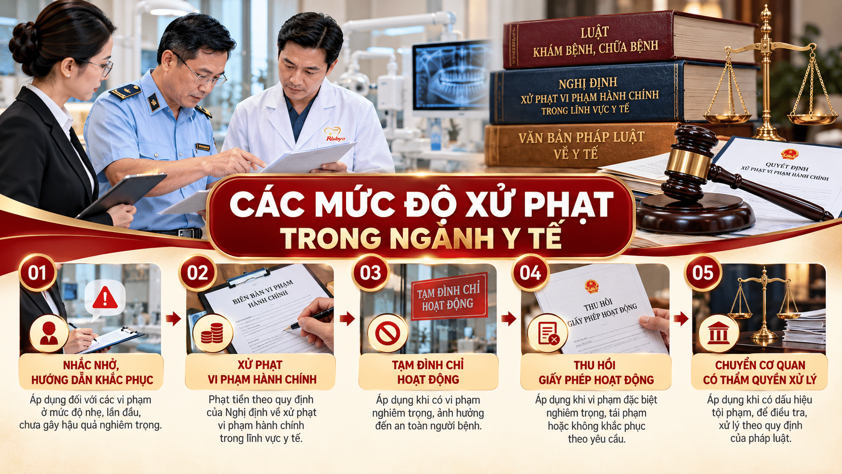 Các mức độ xử phạt trong ngành y tế