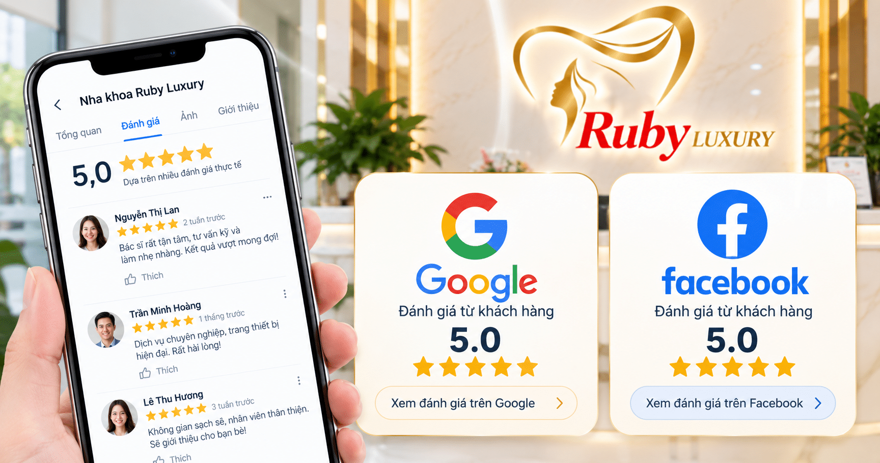 Các nền tảng đánh giá Ruby Luxury