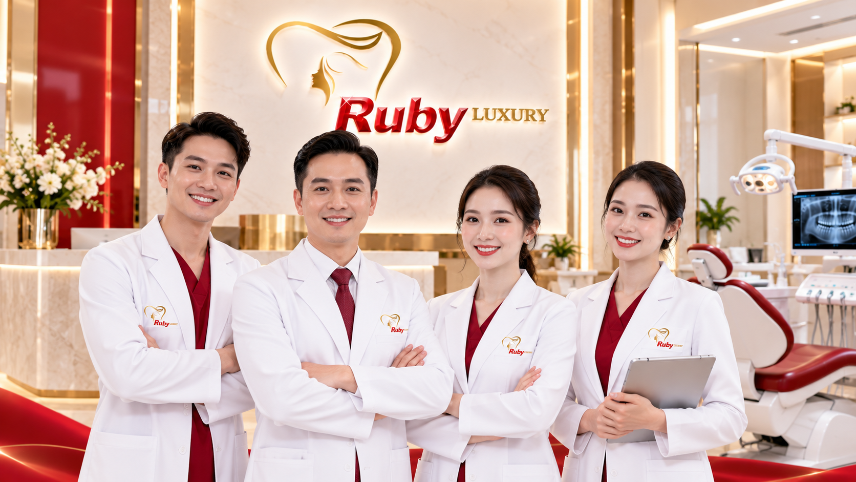 Đội ngũ nha khoa Ruby LUXURY sang trọng