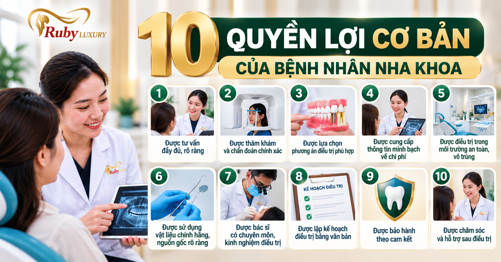 10 quyền lợi cơ bản của bệnh nhân nha khoa