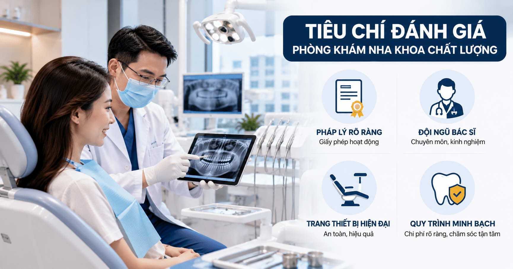 Tiêu chí đánh giá phòng khám nha khoa chất lượng