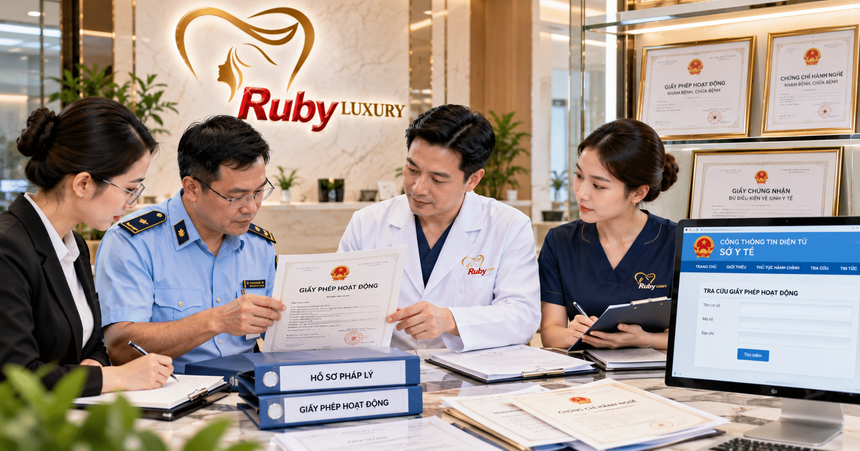 Xác minh thông tin pháp lý nha khoa Ruby Luxury
